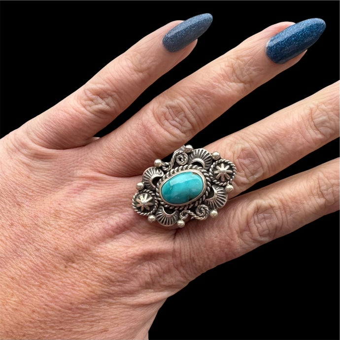 Royston Turquoise Ring, Size 8