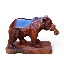 Load image into Gallery viewer, Ironwood Grizzly Bear With A Fish
