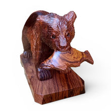 Load image into Gallery viewer, Ironwood Grizzly Bear With A Fish
