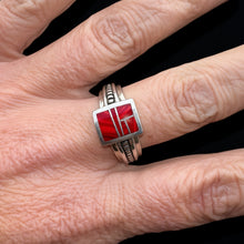 Load image into Gallery viewer, Inlay Ring by David Rosales, Size 9
