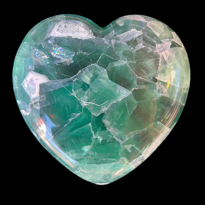 Carved Heart Made of Fluorite
