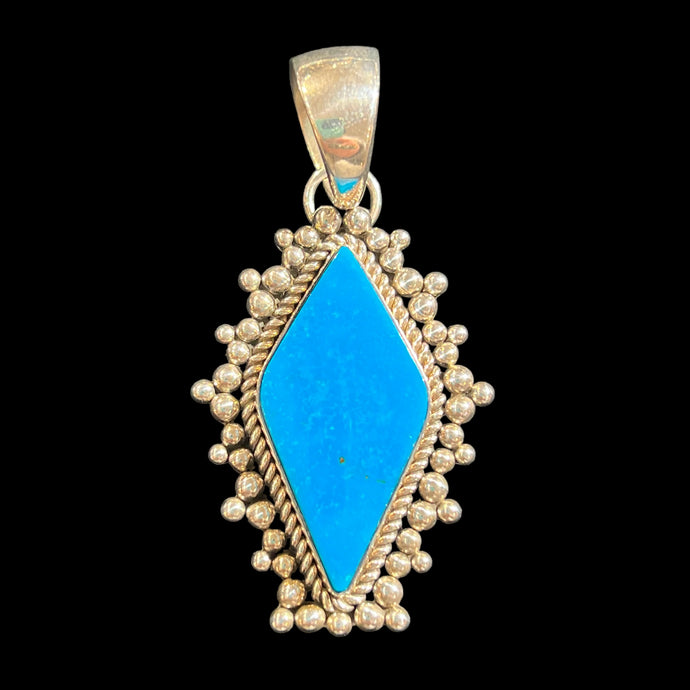 Persian Turquoise Pendant by Artie Yellowhorse