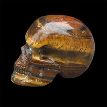 Load image into Gallery viewer, X-Small Hand Carved Skull Made of Tiger Eye
