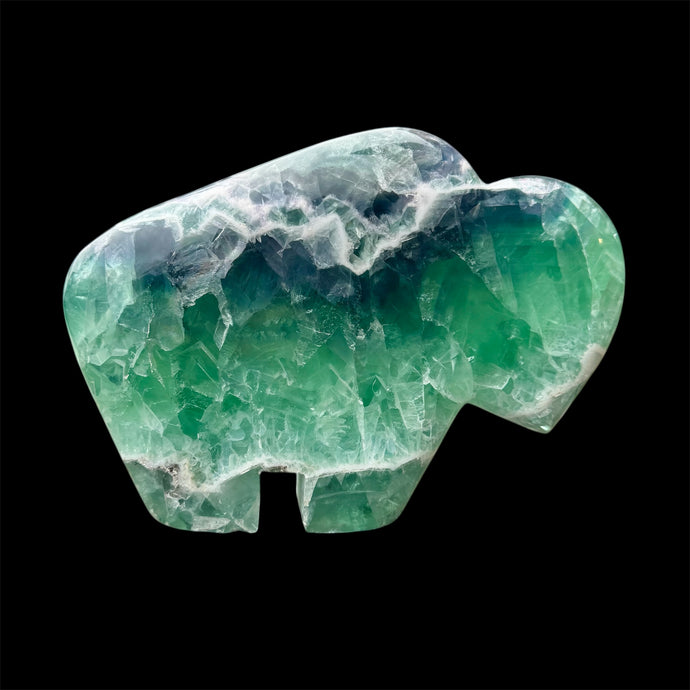 Large Zuni Style Bear Carved from Fluorite