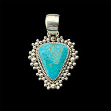 Load image into Gallery viewer, Kingman Waterweb Turquoise Pendant by Artie Yellowhorse
