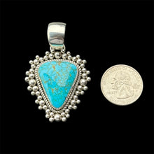 Load image into Gallery viewer, Kingman Waterweb Turquoise Pendant by Artie Yellowhorse
