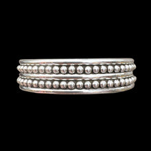 Load image into Gallery viewer, Sterling Silver Double Row Beaded Cuff by Artie Yellowhorse, Size 6.25”
