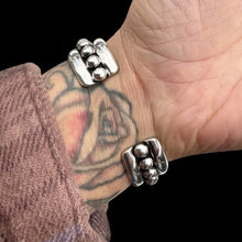 Load image into Gallery viewer, Sterling Silver Single Row Beaded Cuff by Artie Yellowhorse, 6.5”
