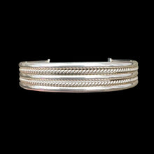 Load image into Gallery viewer, Sterling Silver Ribbon and Rope Cuff by Artie Yellowhorse, Size 6.75”
