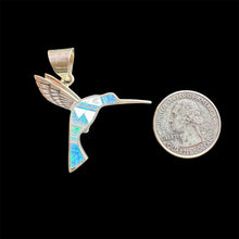 Load image into Gallery viewer, Inlay Hummingbird Pendant by David Rosales
