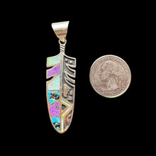 Load image into Gallery viewer, Inlay Feather Pendant by David Rosales
