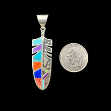 Load image into Gallery viewer, Inlay Feather Pendant by David Rosales
