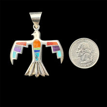 Load image into Gallery viewer, Inlay Thunderbird Pendant by David Rosales
