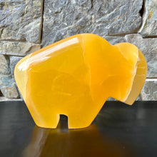 Load image into Gallery viewer, XL Zuni Style Bison Made from Honey Calcite
