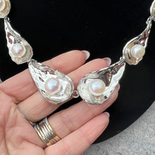 Load image into Gallery viewer, 10 Pearl Sterling Silver Necklace
