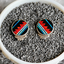 Load image into Gallery viewer, Red Moon Collection Fancy Inlay Earrings by David Rosales
