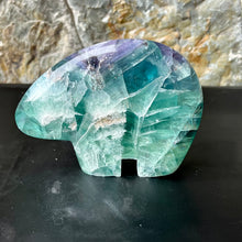 Load image into Gallery viewer, Zuni Style Carved Bear made of Fluorite
