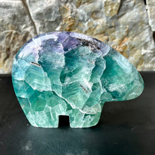 Load image into Gallery viewer, Zuni Style Carved Bear made of Fluorite

