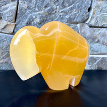 Load image into Gallery viewer, XL Zuni Style Bison Made from Honey Calcite
